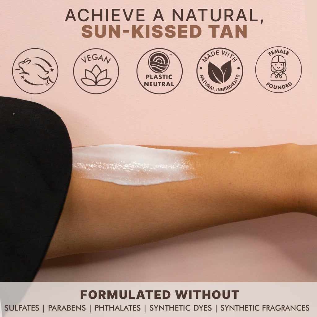 Beauty by Earth Self Tanner - USA Made with Natural & Organic Ingredients, Moisturizing Self Tanning Lotion with Aloe Vera & Coconut for a Natural Glow, Streak-Free Fake Tan (Medium) Beauty by Earth