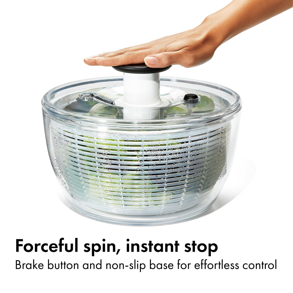 OXO Good Grips Salad Spinner | Lettuce Spinner | Fruit Washer | Fruit Washing Bowl with Strainer | Vegetable Cleaner | Salad Cleaner | Lettuce Washer | 6.22 Quart Capacity OXO