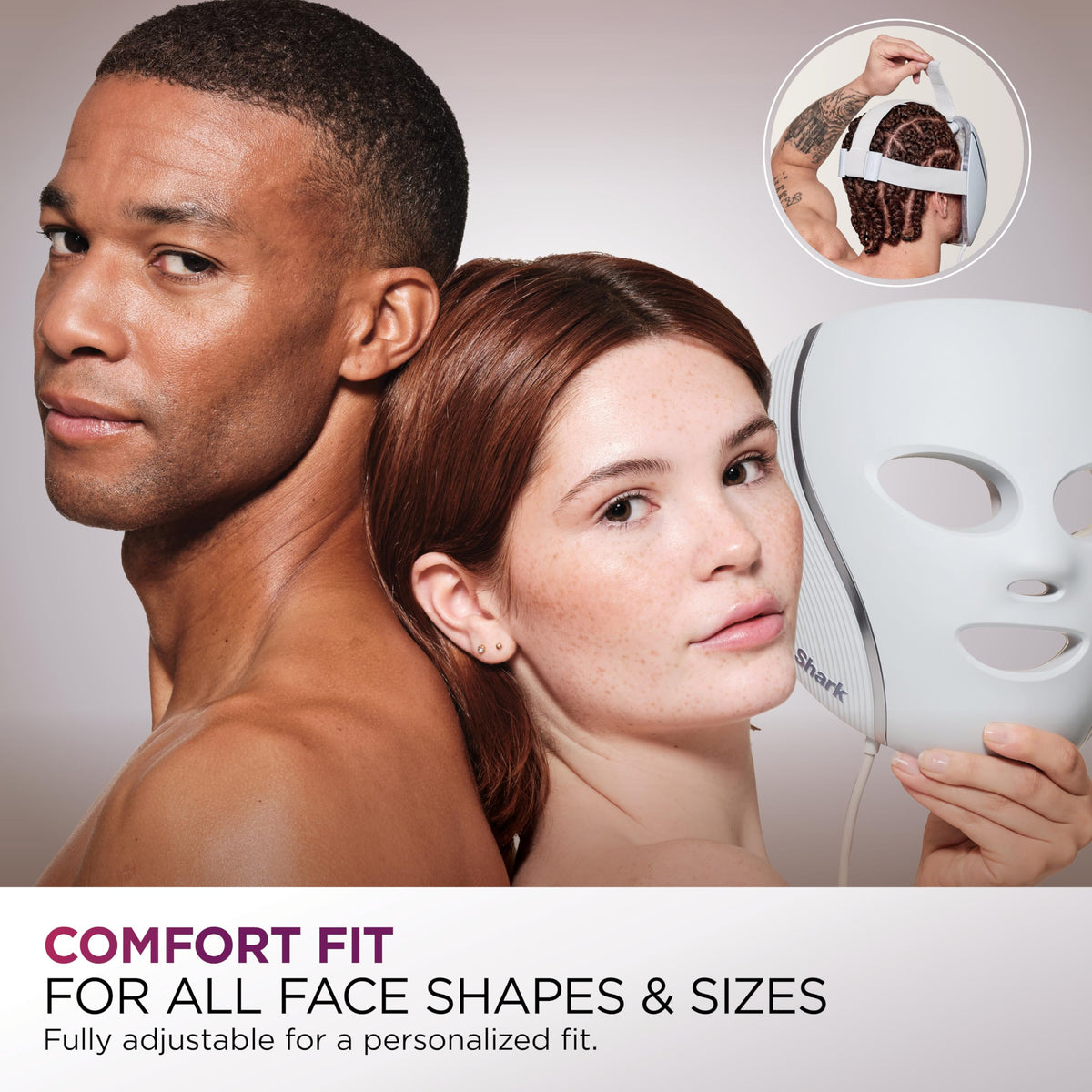 Shark CryoGlow LED Face Mask in Lilac Frost, FW312PL Shark