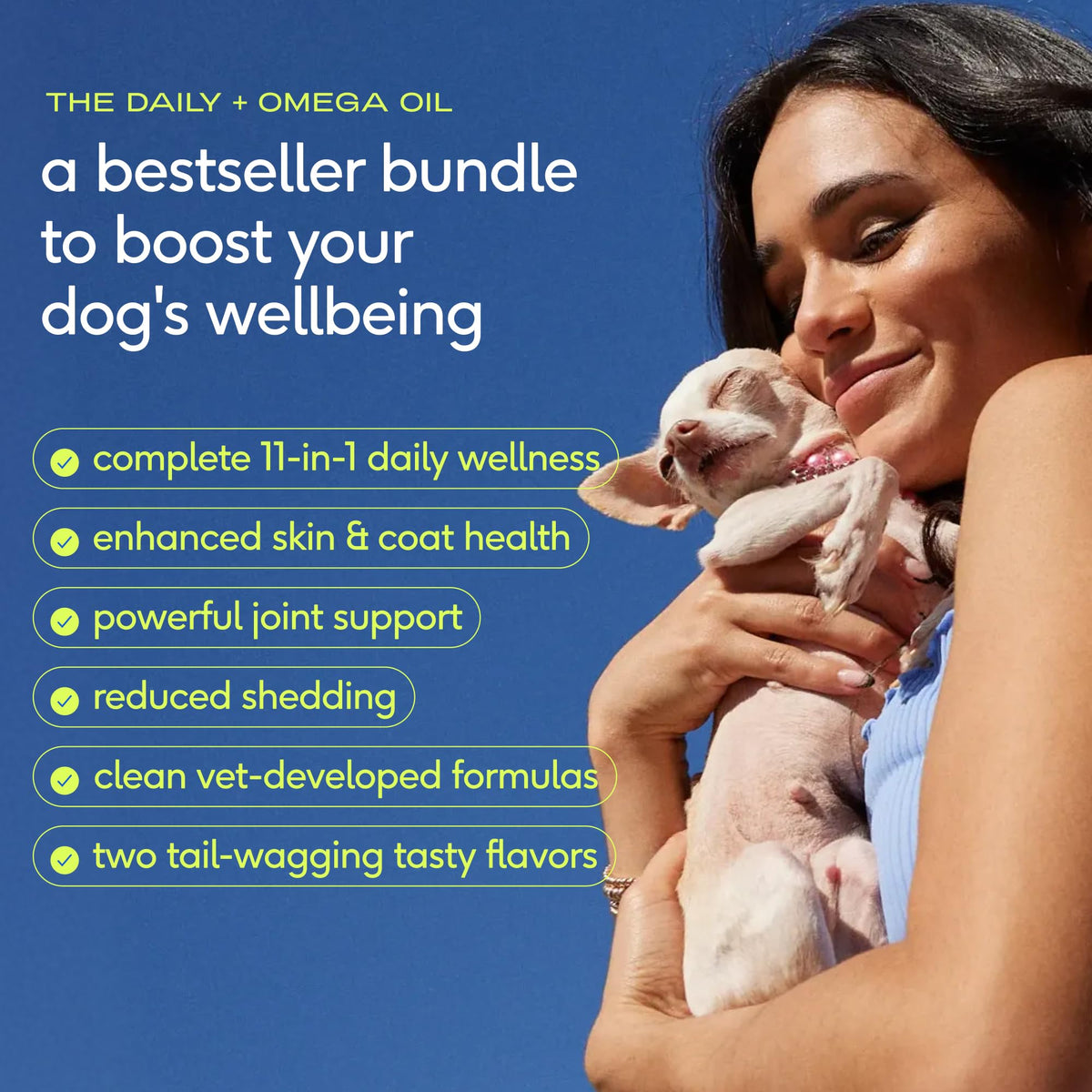 Native Pet Daily Wellness Bundle - Dog Vitamins and Supplements & Omega 3 Fish Oil Wild Alaskan Salmon Fish Oil for Dogs - 11-in-1 Multivitamin Powder Supports Joints, Gut, Skin, Coat & Heart Health Native Pet