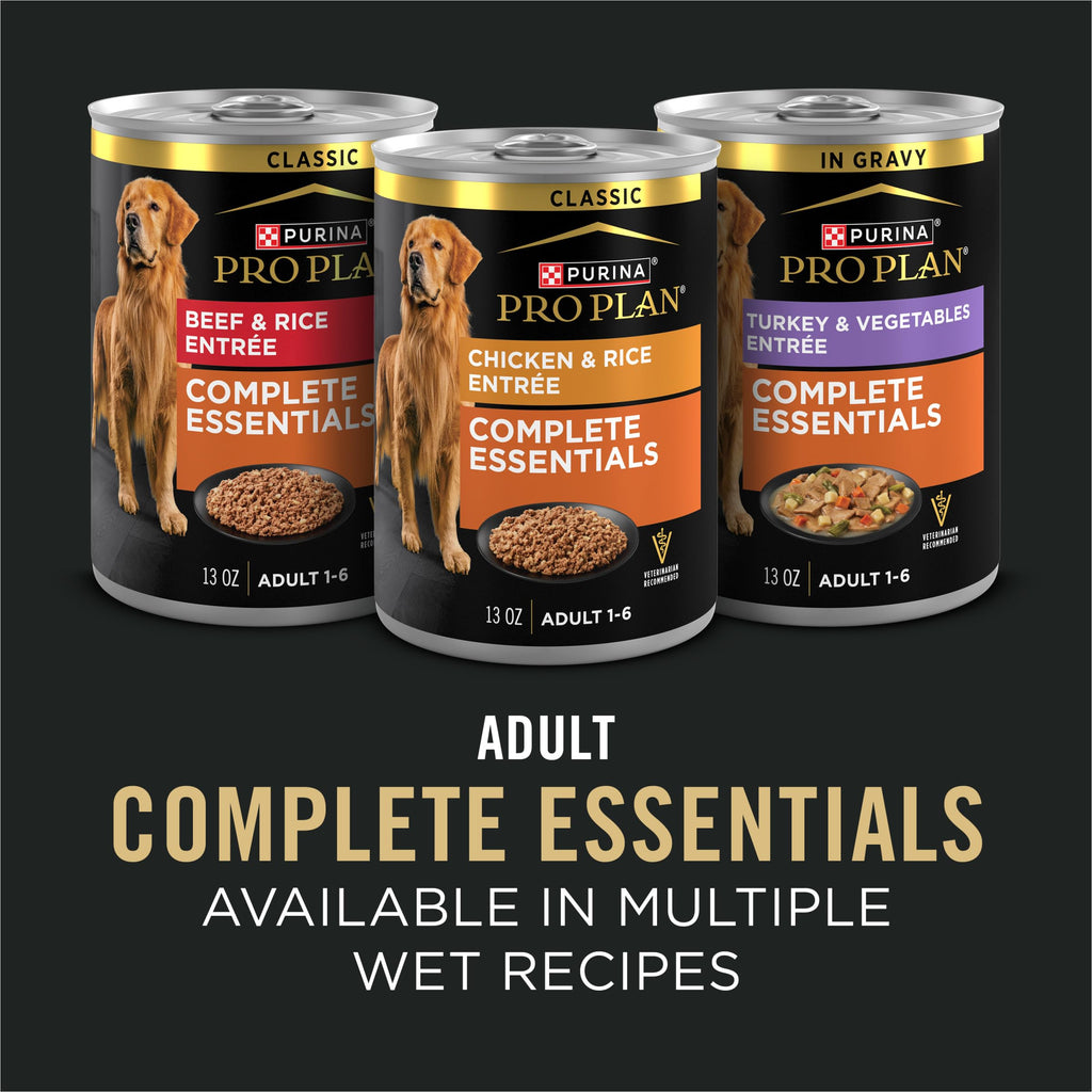 Purina Pro Plan Complete Essentials Shredded Blend Chicken and Rice Dog Food Dry Formula with Probiotics for Dogs - 35 lb. Bag Purina Pro Plan