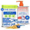 Native Pet Daily Wellness Bundle - Dog Vitamins and Supplements & Omega 3 Fish Oil Wild Alaskan Salmon Fish Oil for Dogs - 11-in-1 Multivitamin Powder Supports Joints, Gut, Skin, Coat & Heart Health Native Pet