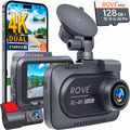 ROVE R2-4K DUAL Dash Cam Front and Rear, STARVIS 2 Sensor, FREE 128GB Card Included, 5G WiFi - up to 20MB/s Fastest Download Speed with App, 4K 2160P/FHD Dash Camera for Cars, 3" IPS, 24H Parking Mode ROVE