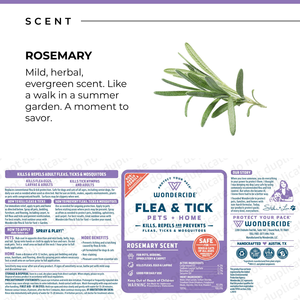 Wondercide Rose Flea & Tick Spray for Pets Plus Home with Natural Essential Oils 16 fl. oz. Wondercide