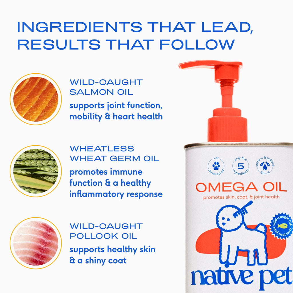 Native Pet Daily Wellness Bundle - Dog Vitamins and Supplements & Omega 3 Fish Oil Wild Alaskan Salmon Fish Oil for Dogs - 11-in-1 Multivitamin Powder Supports Joints, Gut, Skin, Coat & Heart Health Native Pet