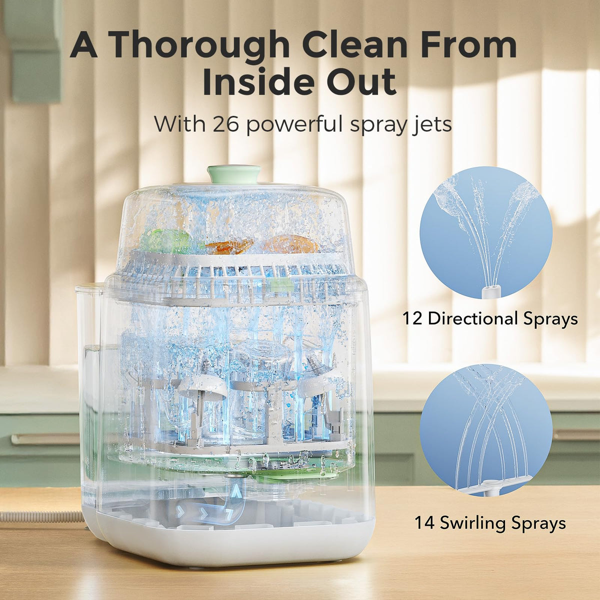 Momcozy KleanPal Pro Baby Bottle Washer, Sterilizer & Dryer - All-in-One Cleaning Machine for Bottles, Pump Parts & Baby Essentials - Time-Saving & Effortless Care Momcozy