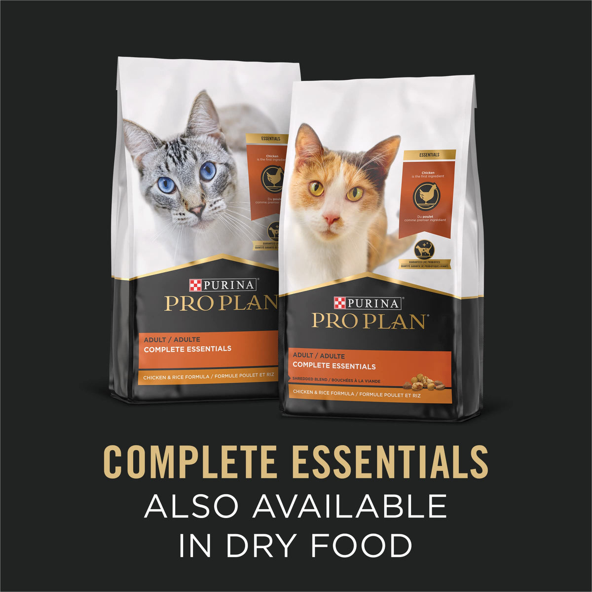 Purina Pro Plan Gravy, High Protein Wet Cat Food Variety Pack, Complete Essentials Chicken and Turkey Favorites - (Pack of 24) 3 oz. Cans Purina Pro Plan