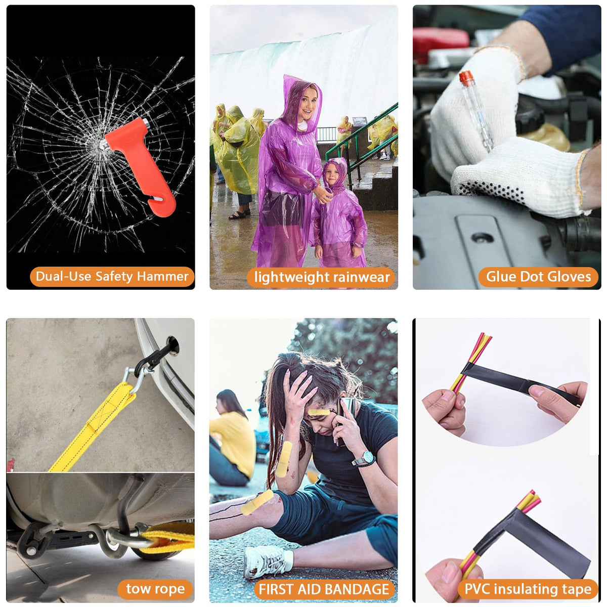 LIANXIN Car Roadside Emergency Kit,with Jumper Cables Car Safety Kits LIANXIN