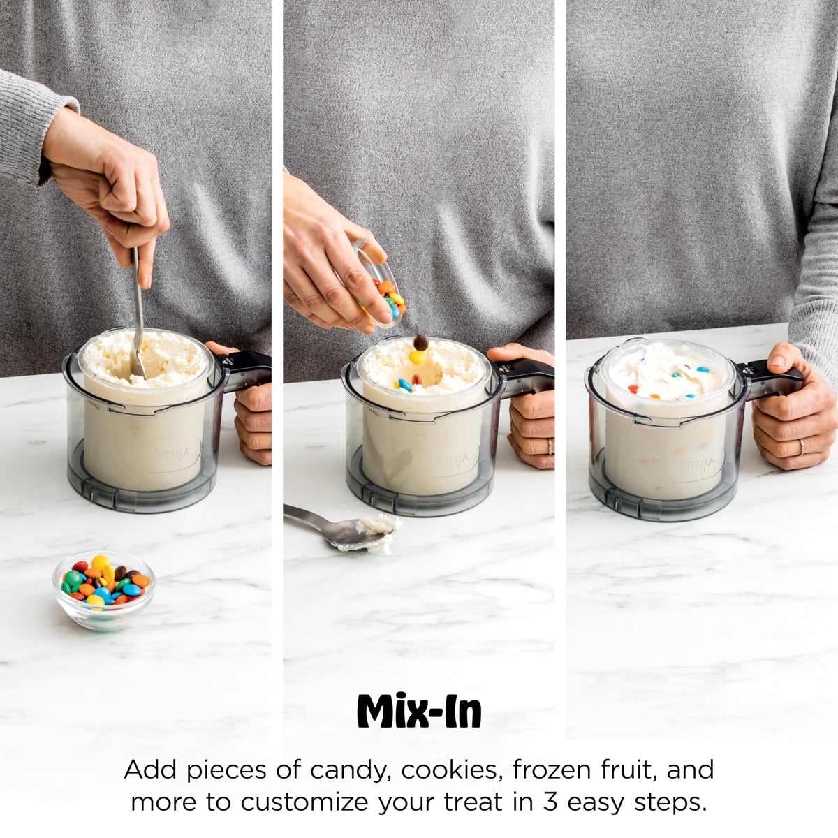 Ninja CREAMi Deluxe Ice Cream Maker | 11-in-1 Create Frozen Desserts, Sorbet, Milkshakes, Yogurt & More | Includes 2 Dishwasher Safe XL 24 Oz. Tubs with storage lids | Silver | NC501 Ninja